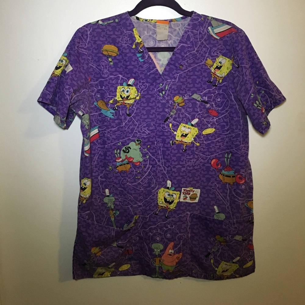 Sponge bob scrub top