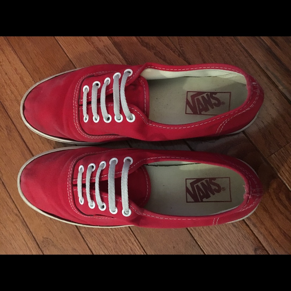 Red classic vans size 9 women