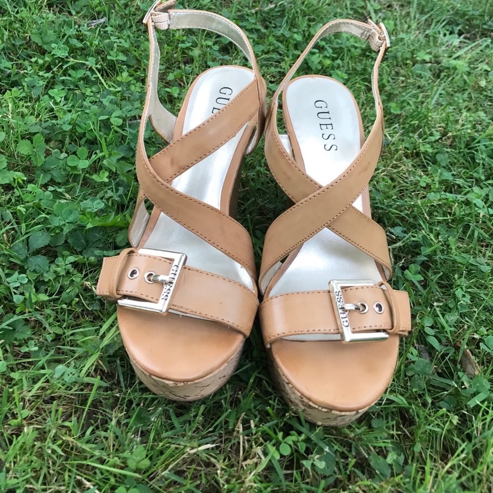 Guess platform wedges