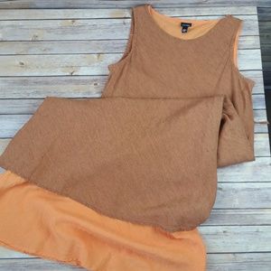 Eileen Fisher 2 in 1 linen dress, Large, lagenlook