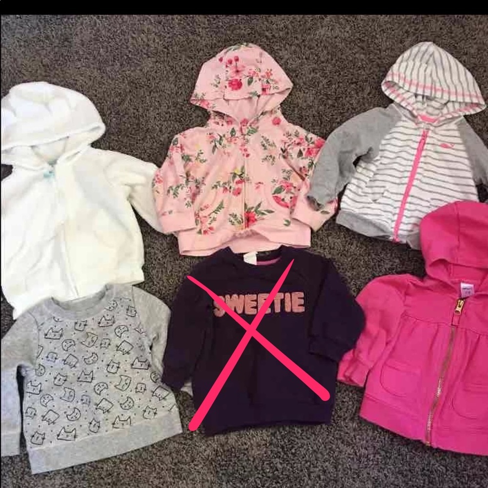 Baby girl 12 month zip up jacket bundle