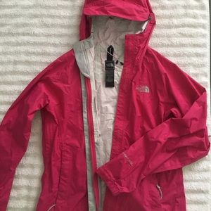 Women's Pink North Face Rain Coat