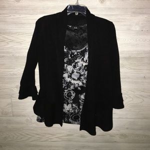 Sleeveless top with shrug to match