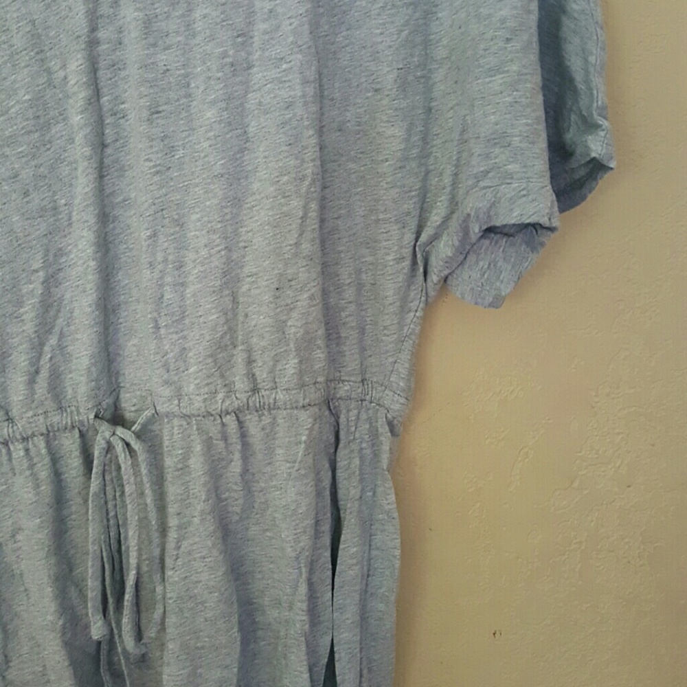 Grey Knit Romper with Peekaboo Leg
