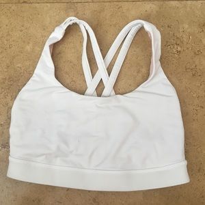 White Lululemon sports bra