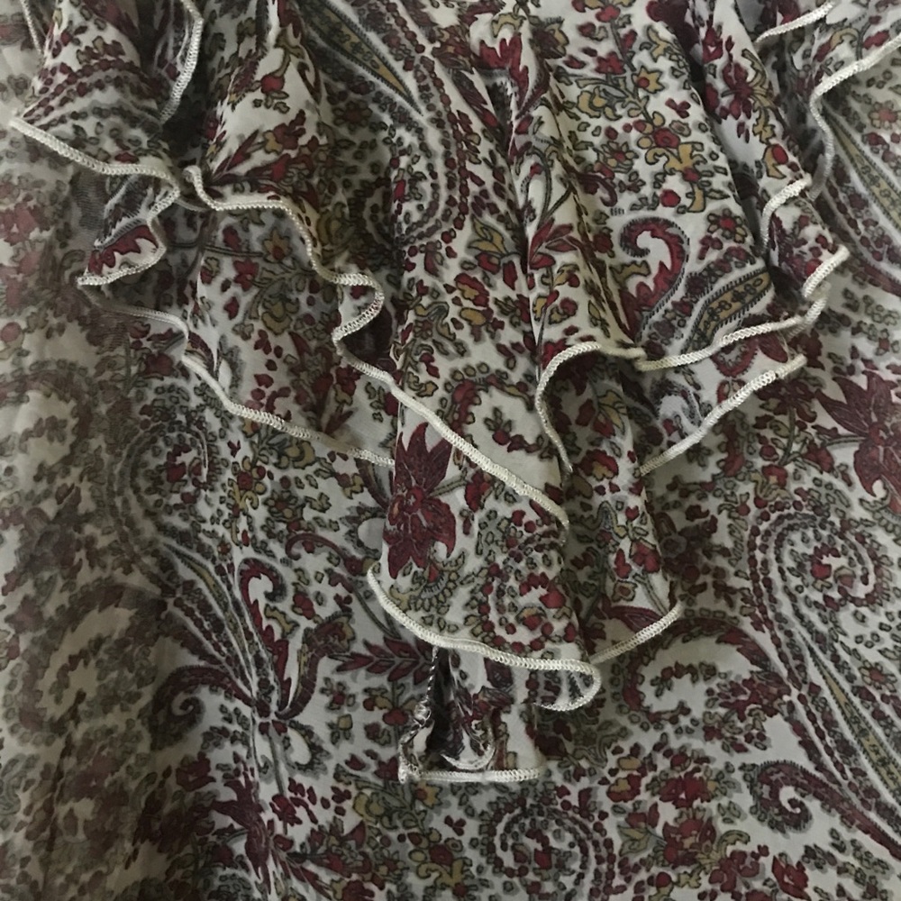 Windsor Patterned Top with Ruffle - Picture 2 of 2