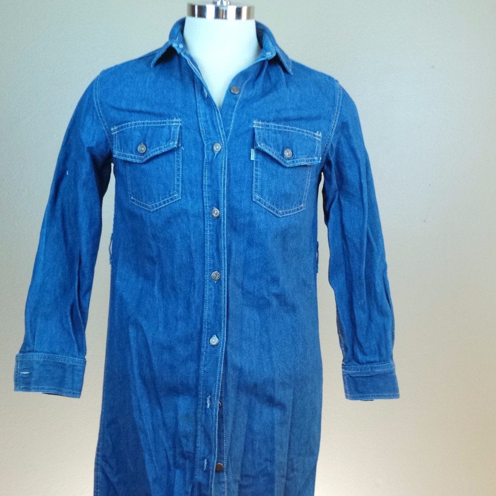 Levi Junior Denim Button Front Dress Long sleeve S