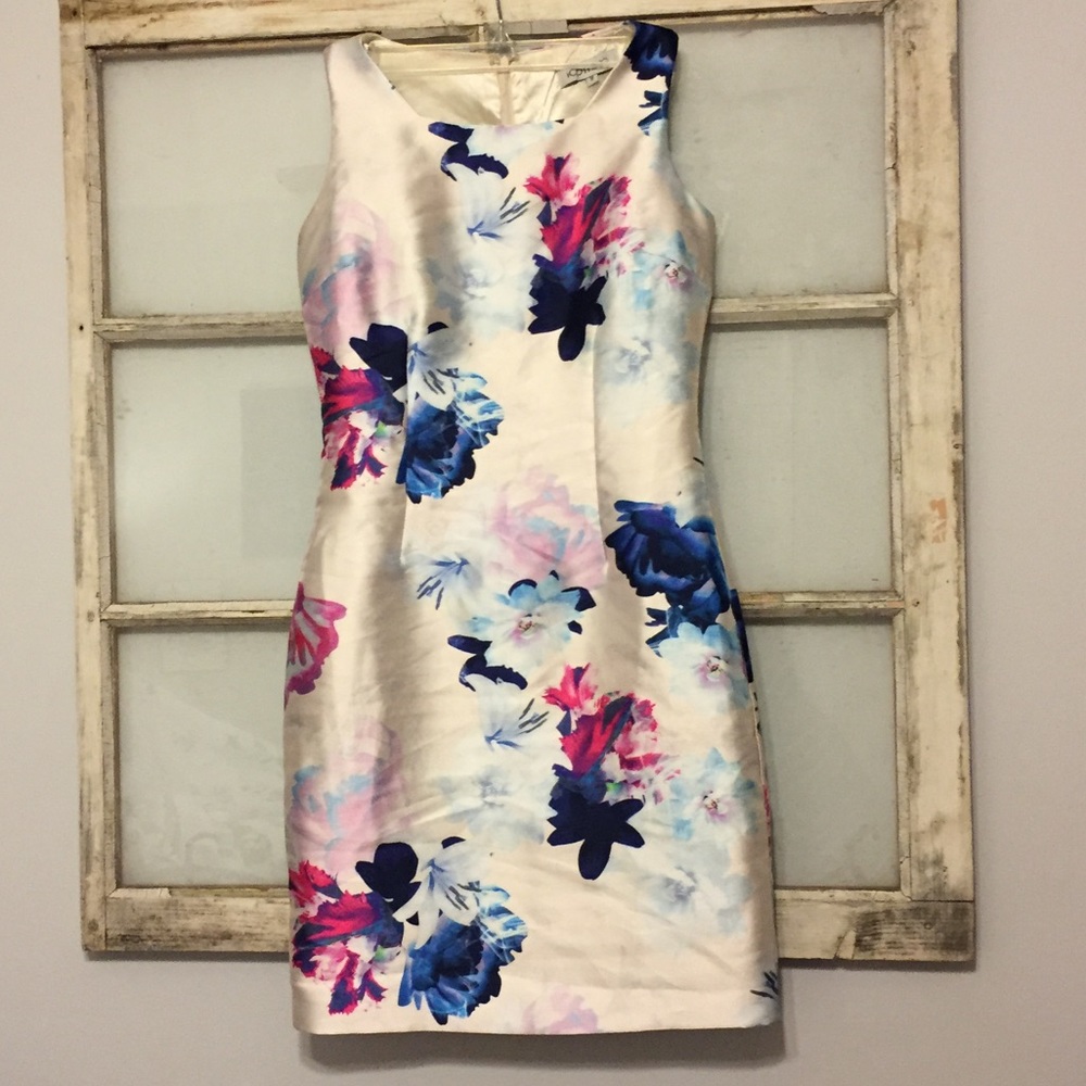Satin floral dress