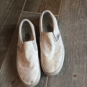 White classic checkered vans size men's 7.5