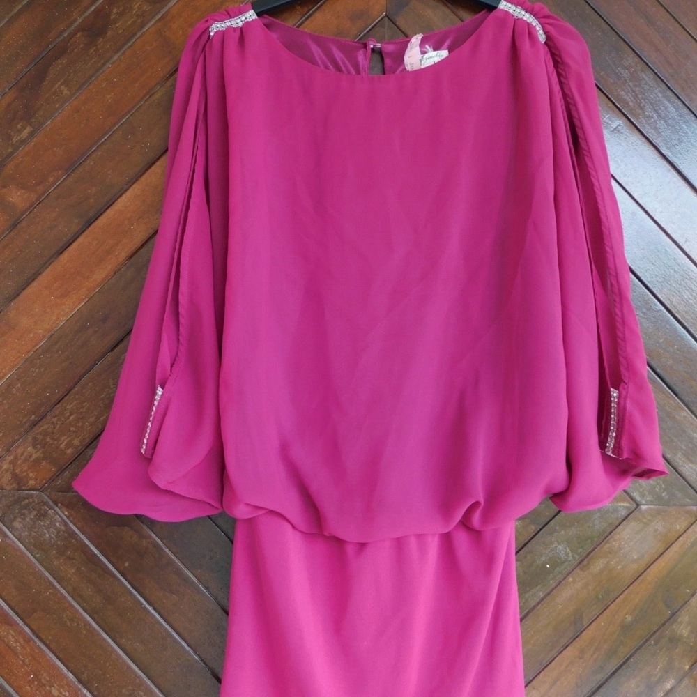 Purple pencil skirt dress