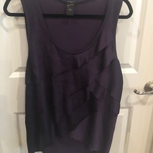 Ann Taylor ruffle front  tank top