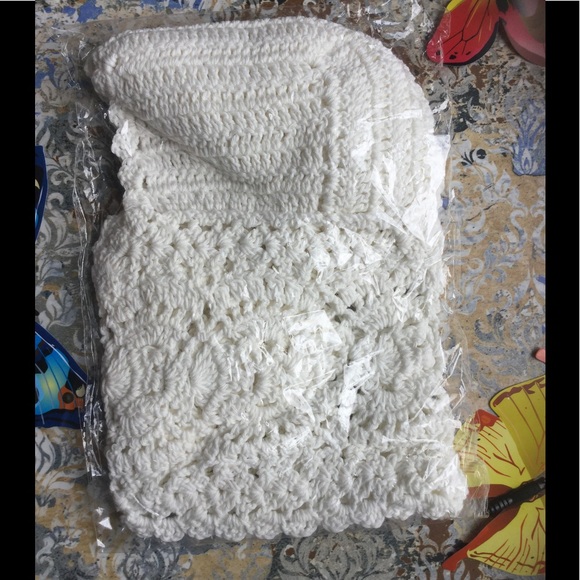 BOHO WHITE CROCHET KNIT UNLINED BRALETTE CAMI SWIM - Picture 5 of 5