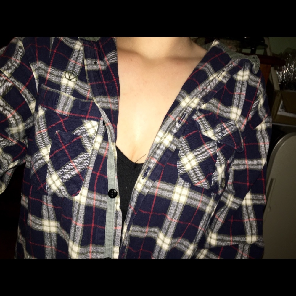 Hooded Flannel Shirt