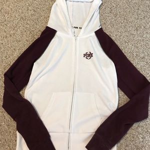 White and maroon PINK sweatshirt