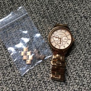 Rose Gold Fossil Watch