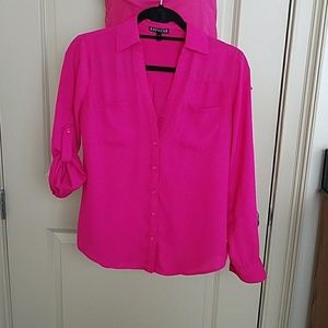 Pink express portfino button down