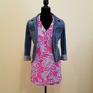 Leaf print wrap tie romper NWT