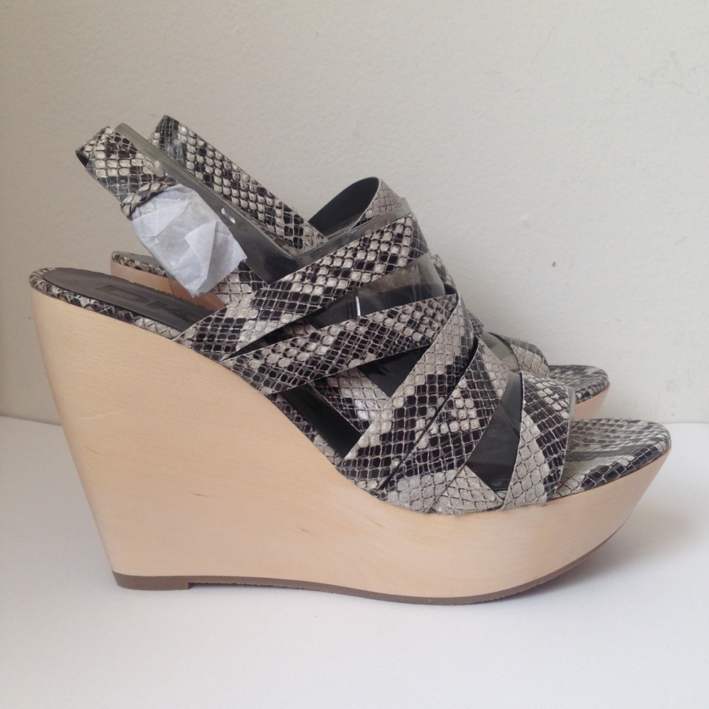DKNYC Strappy Wedge Sandals