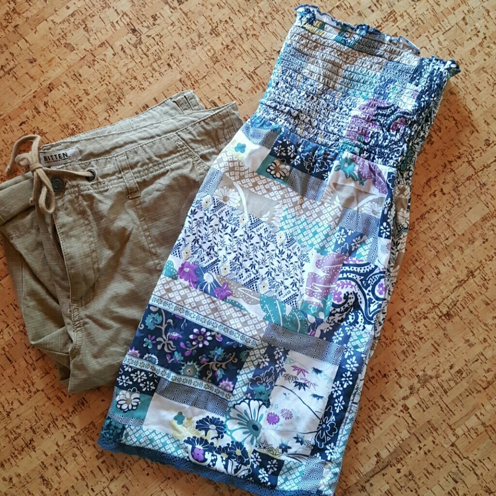 Lace Bottom Strapless Top