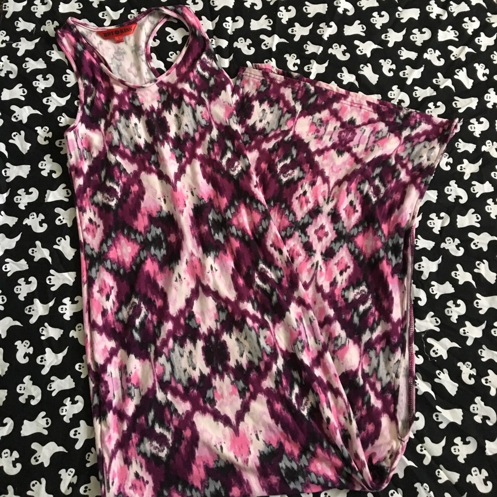 Purple Abstract Maxi Dress