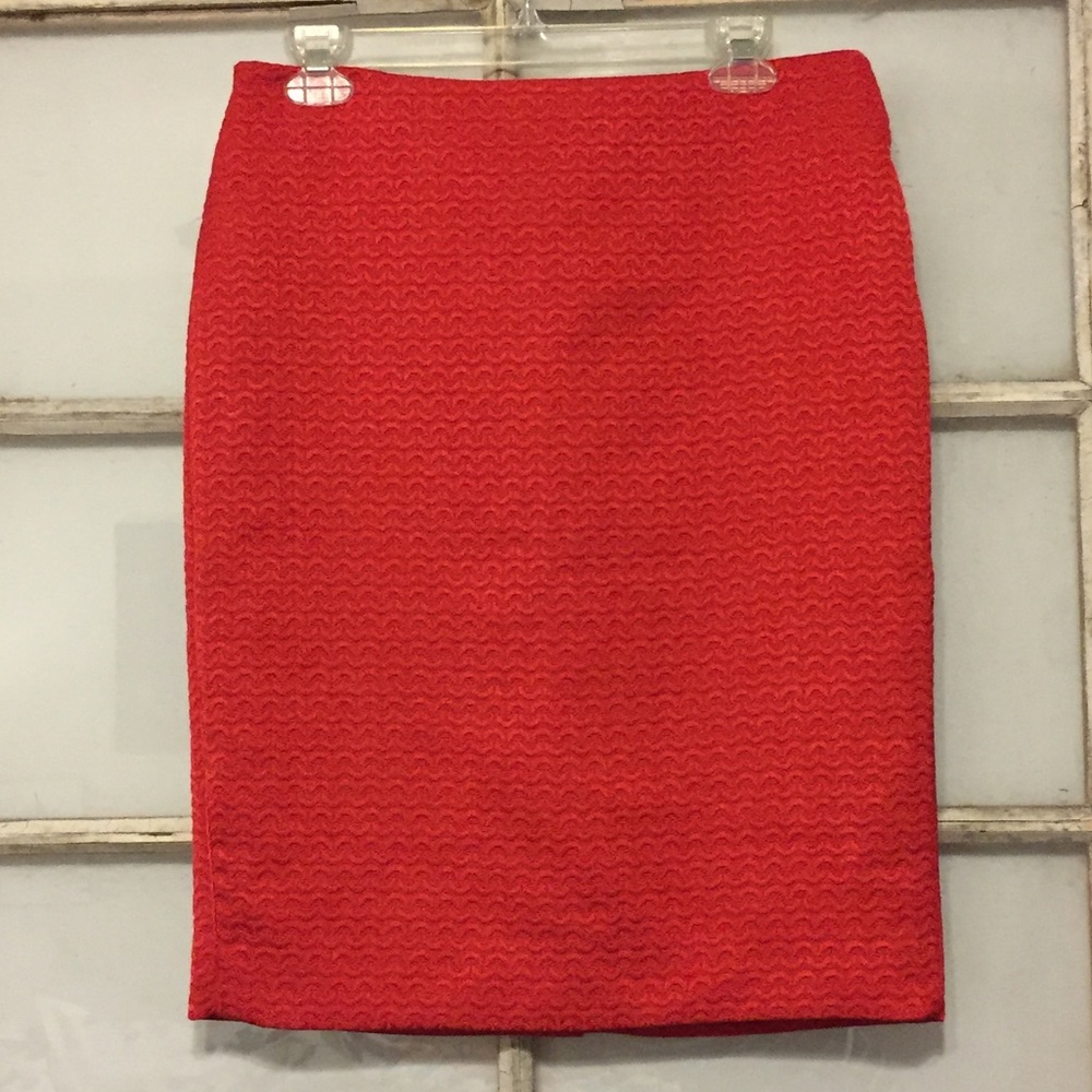 Lipstick Red Pencil Skirt