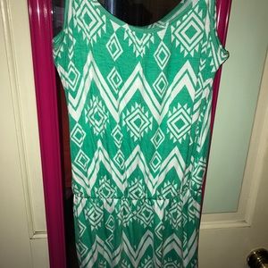 Red Dress Boutique "fantastic fawn" romper. NWOT