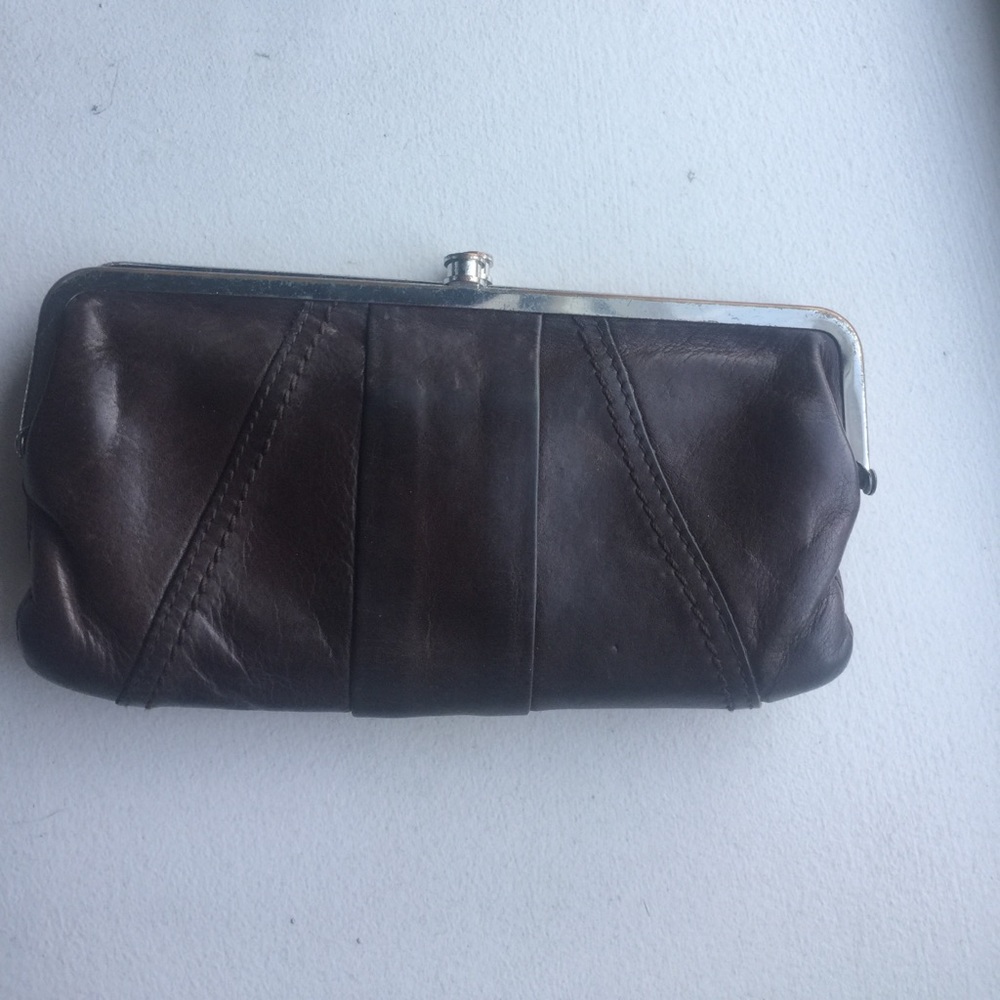 Brown leather Hobo International wallet