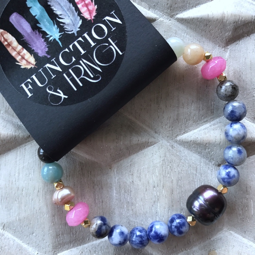 Function & Fringe Natural Pearl Bracelet