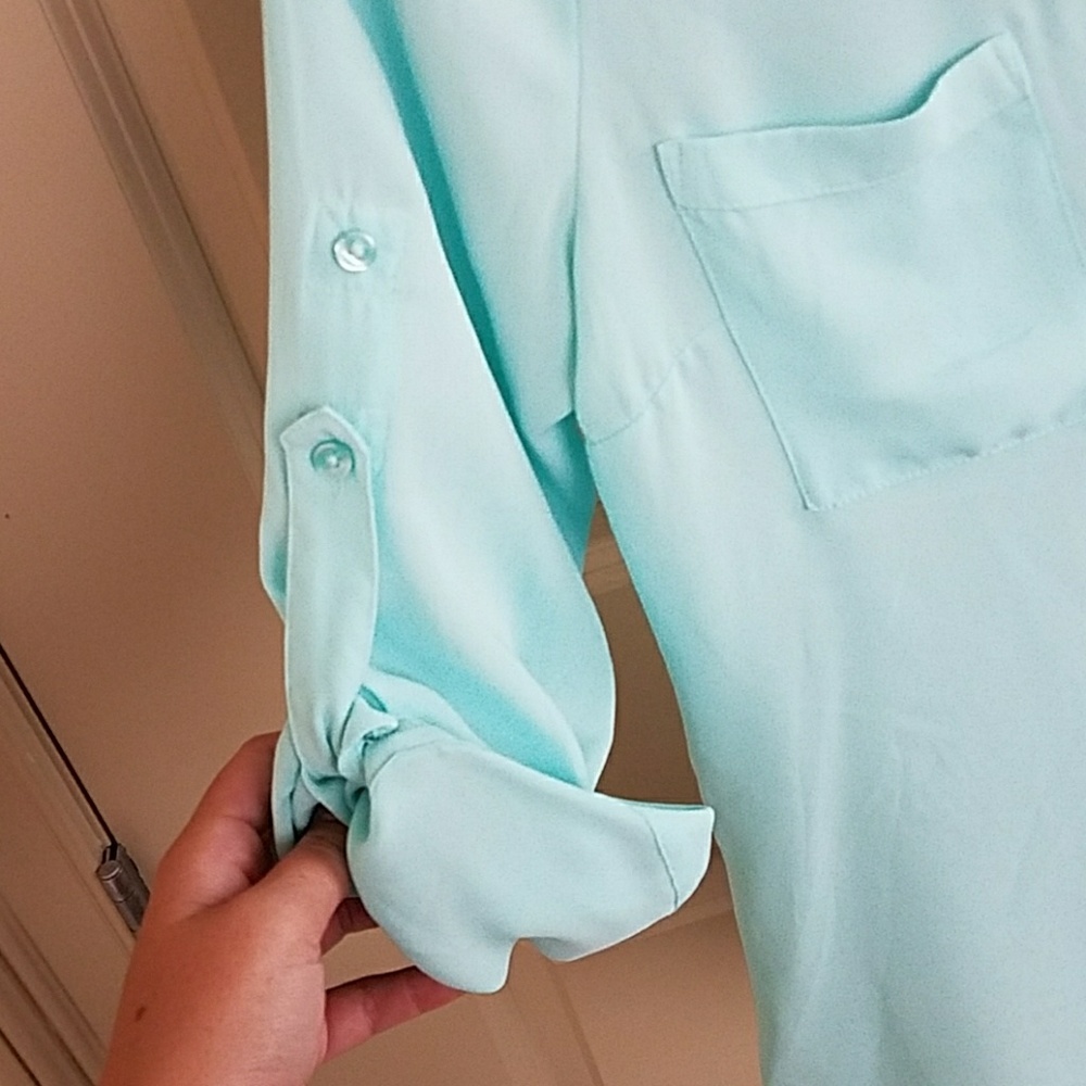 Blue Express Button Down Shirt - image 2