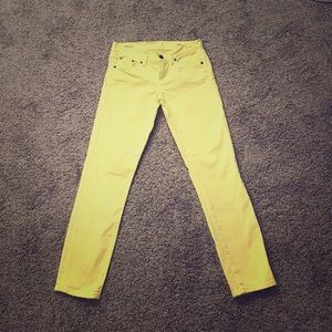 JCrew Size 26 Toothpick Yellow Pants