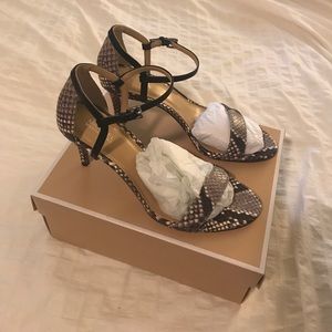 Michael Kors Simone Mid Sandal - Embossed Leather