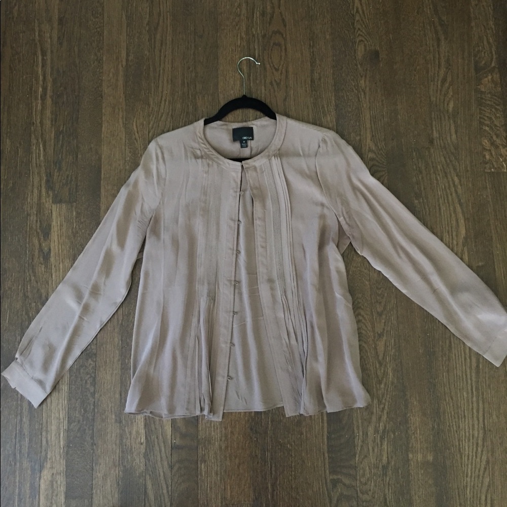 Brown blouse 100% Silk