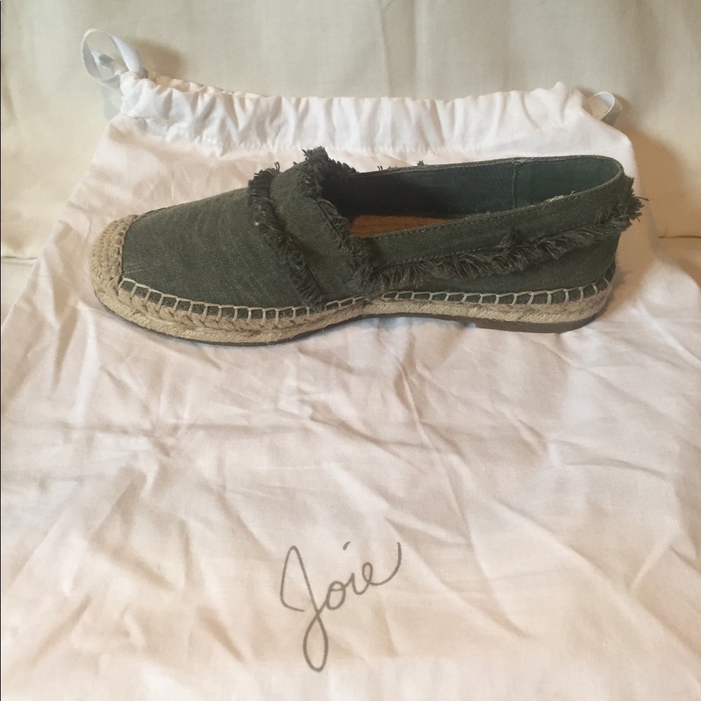 Joie Woman's Olive Green Espadrilles w/ Dust Bag - Picture 4 of 7
