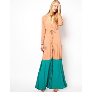 ASOS Two Tone Maxi Dress