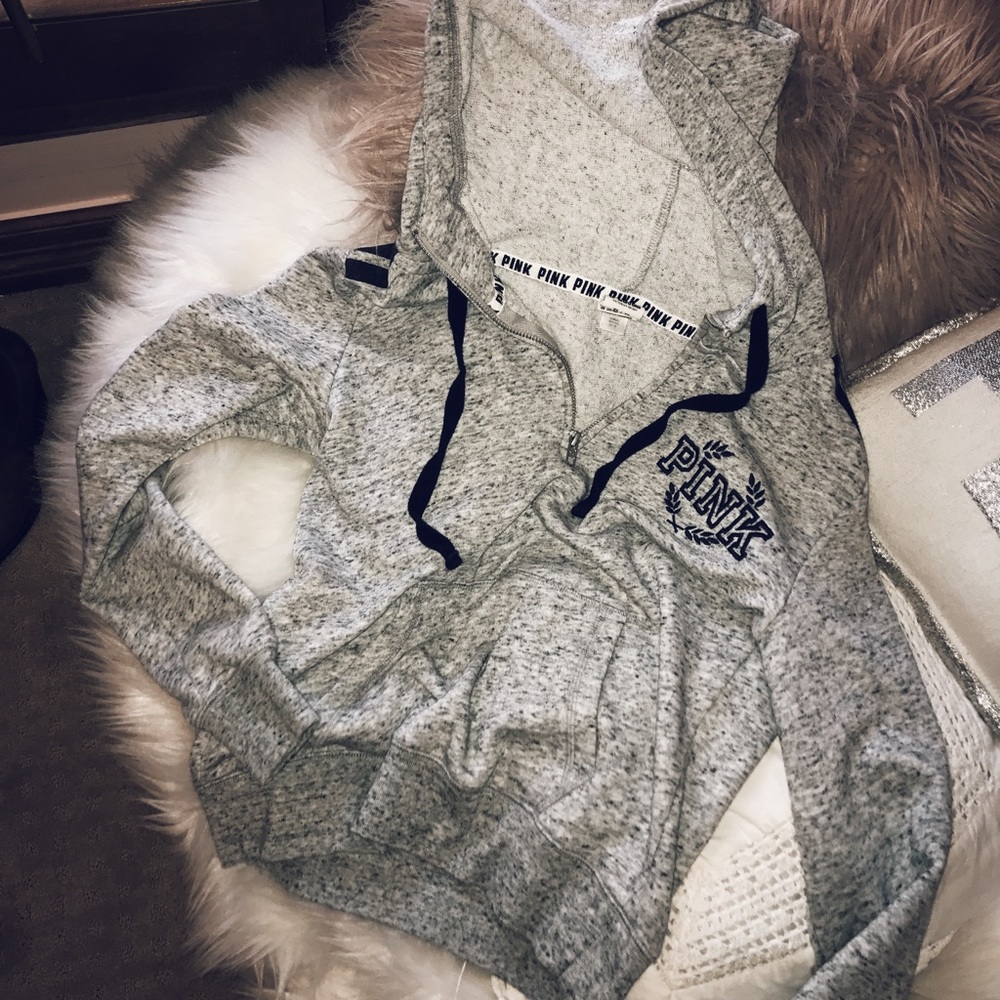 VS PINK grey hoodie (xs)
