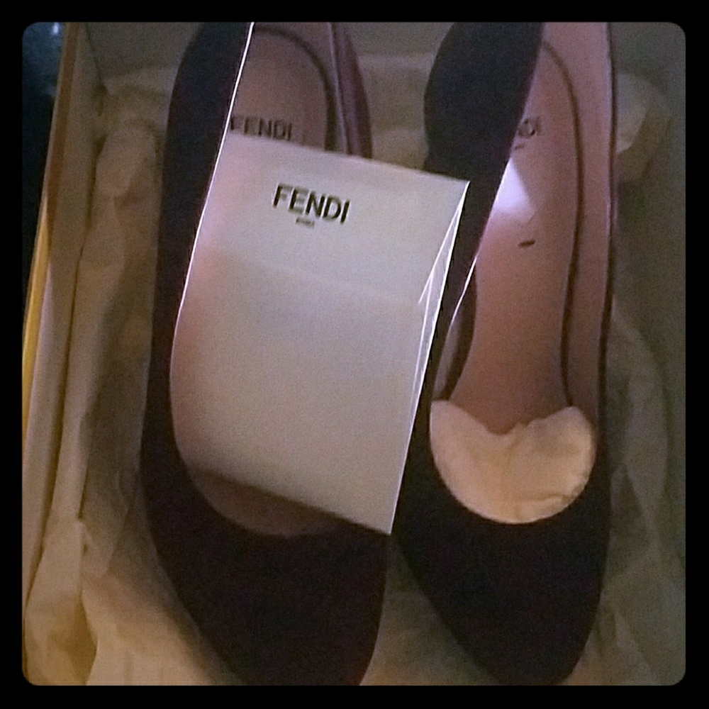 Fendi plum colored heels. NWT and box. Never worn