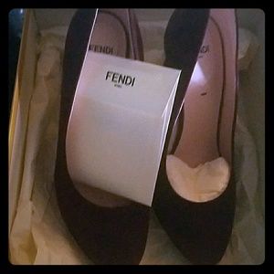 Fendi plum colored heels. NWT and box. Never worn