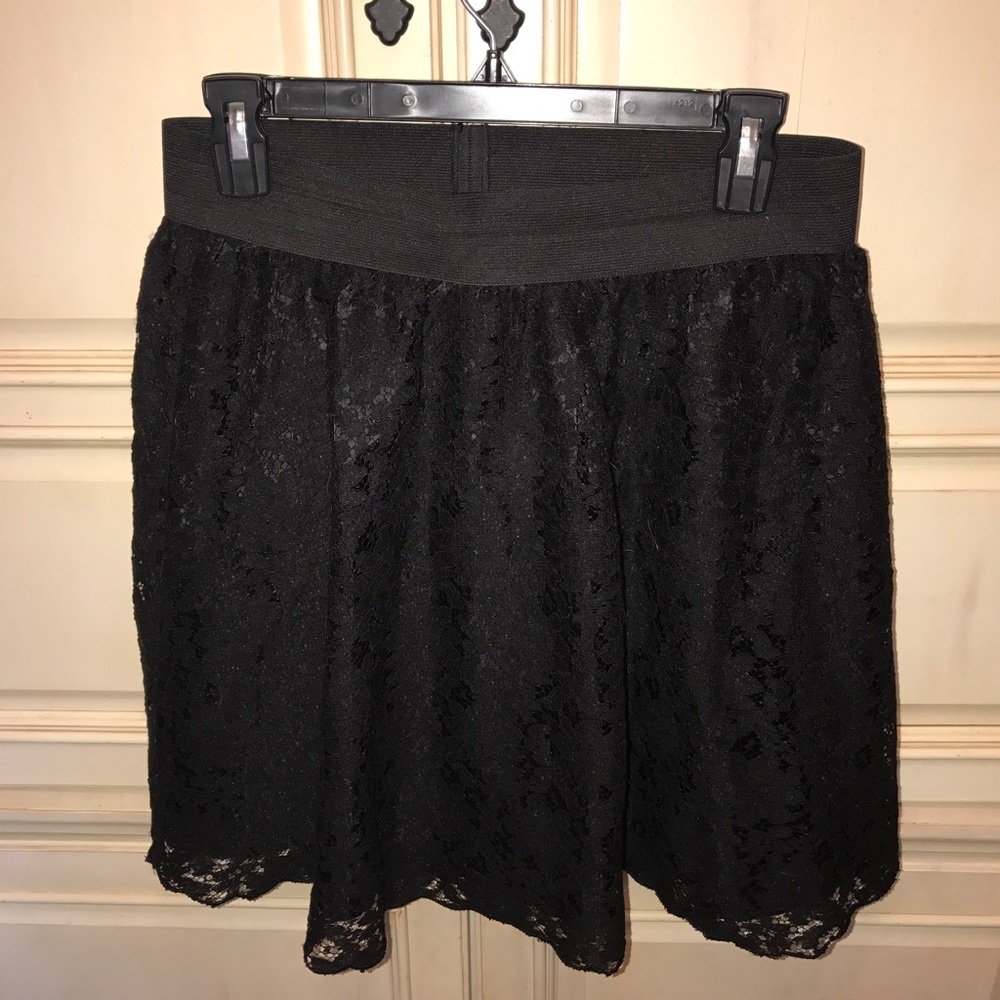 Black lace skirt