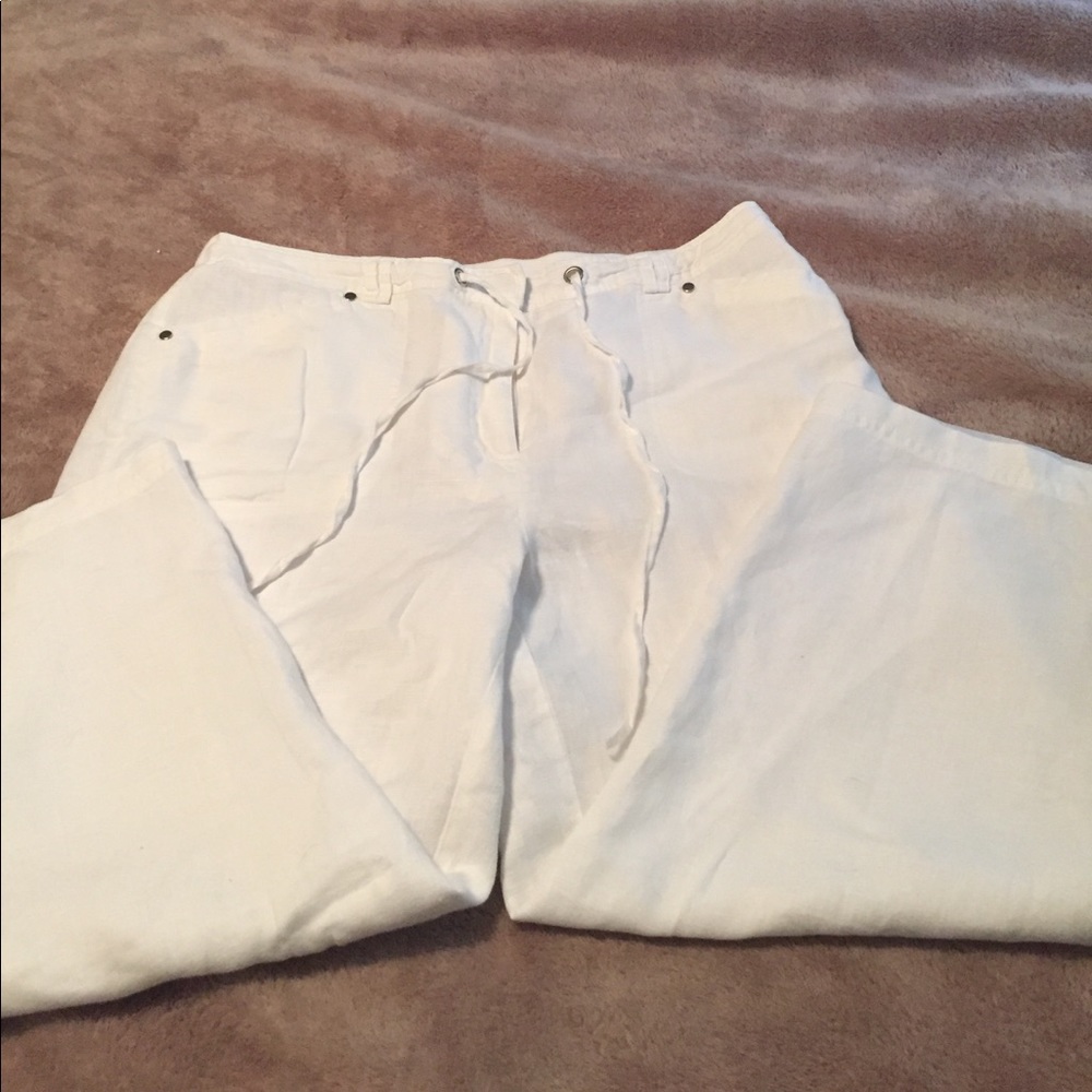 Women's cropped linen pantS- SUMMER CLEARANCE!