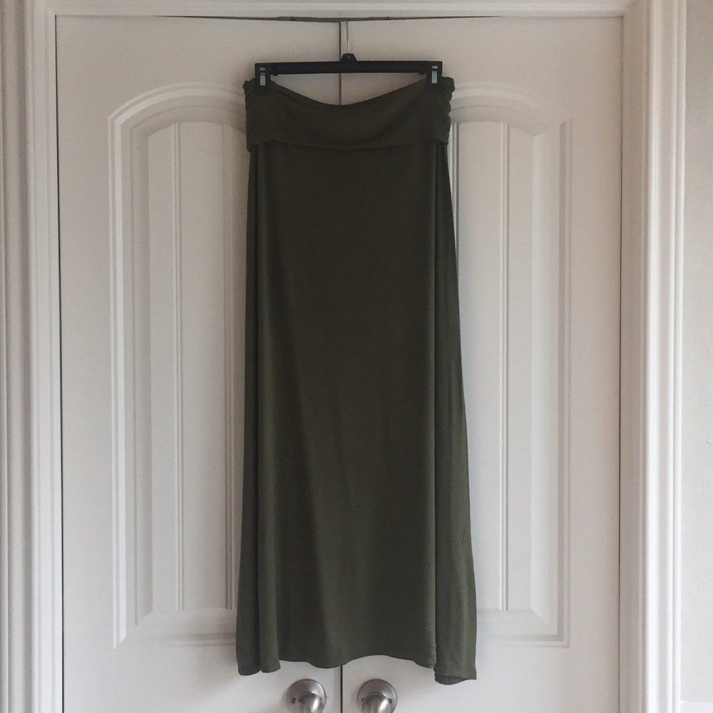 Olive Maxi Skirt