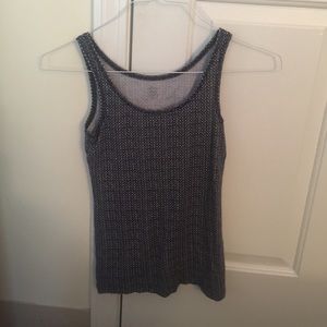 Black and white Loft knit tank top