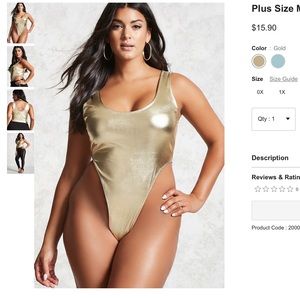 Forever 21 Plus Size Metallic Bodysuits