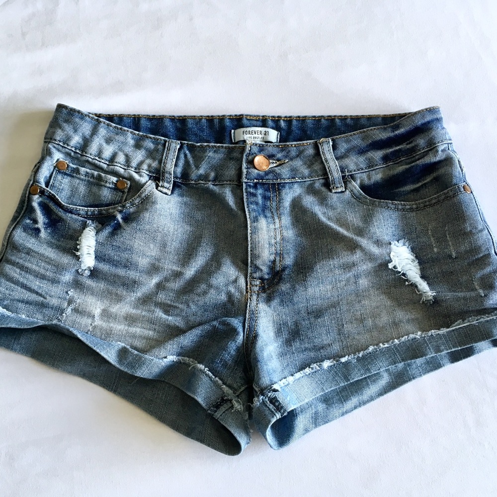 Ripped Jean Shorts