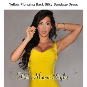 Plunging Backless Mini Dress 💛