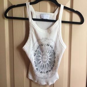 Kendall & Kylie Cropped Graphic Knit Tank