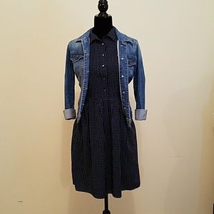 Tommy Hilfiger polka dot midi dress EUC