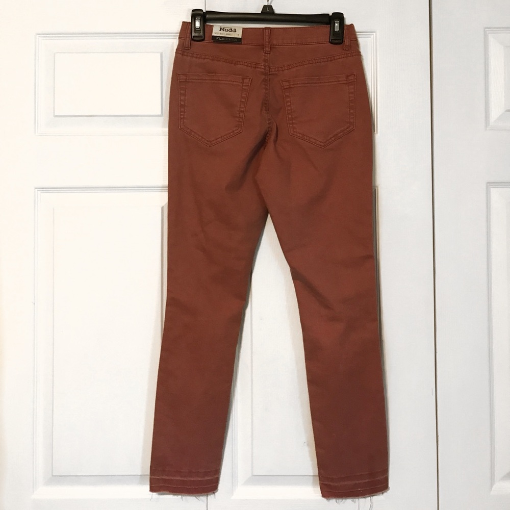 Pink Mid-Rise Ankle Flex Stretch Pants - Picture 3 of 4