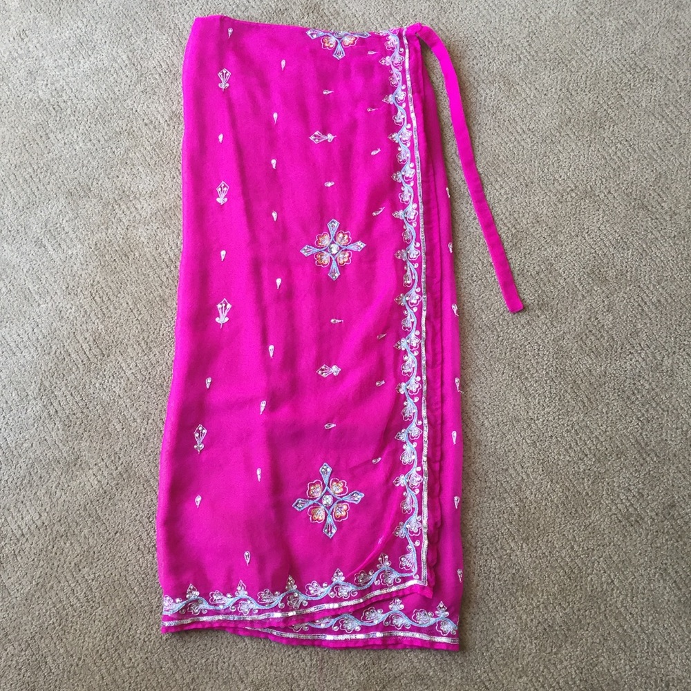 Sequined Tie Wrap Skirt - Picture 7 of 7