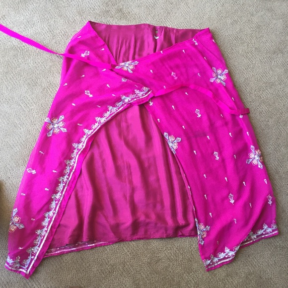 Sequined Tie Wrap Skirt - Picture 3 of 7