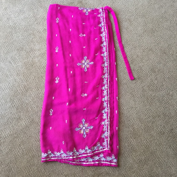 Sequined Tie Wrap Skirt - Picture 7 of 7